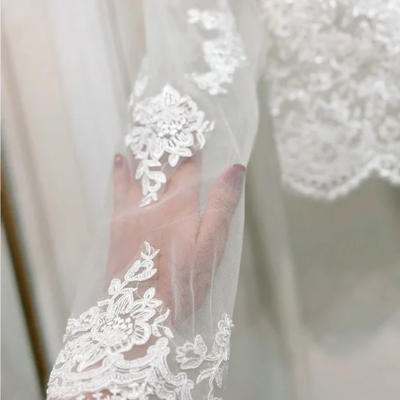 Embroidered Bridal Bolero - Picture 5 of 5